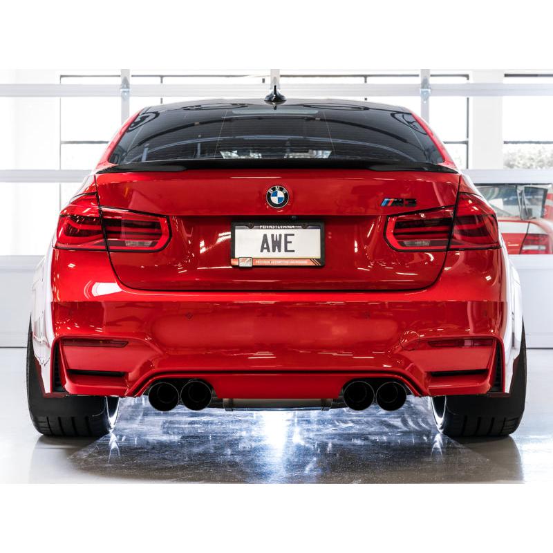 AWE Tuning BMW F8X M3/M4 Track Edition Catback Exhaust - Diamond Black Tips