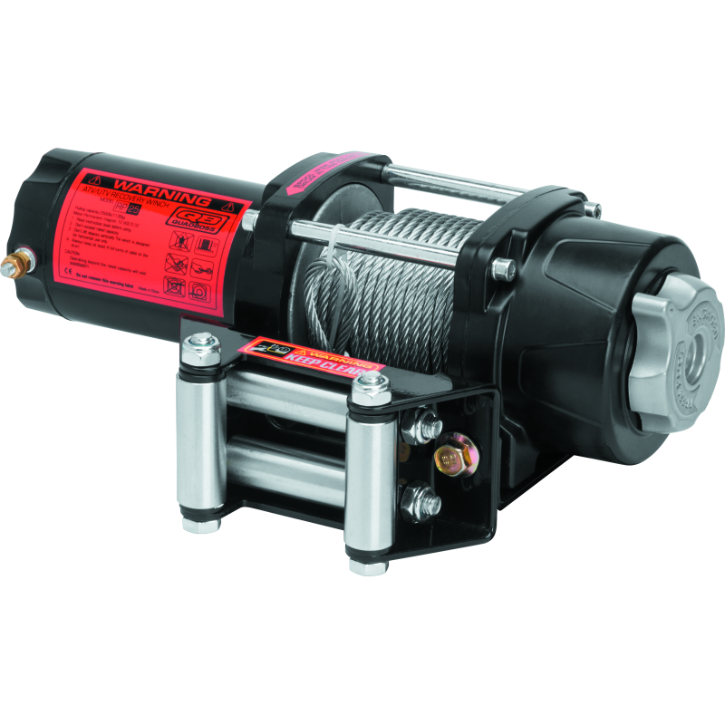 QuadBoss 2500 lb Winch with Cable and Handlebar Remote * Heavy-Duty Powersports Winch System