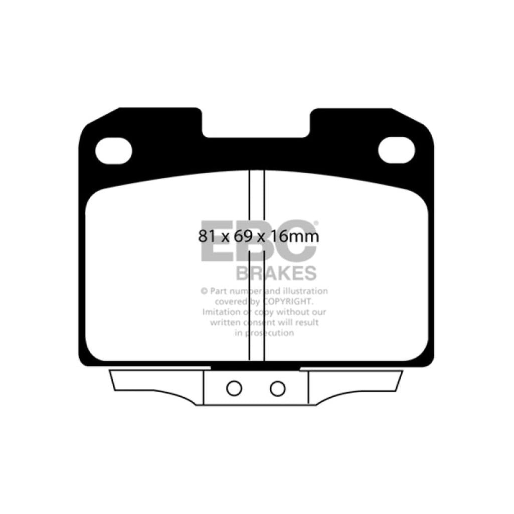 EBC Greenstuff 2000 Series Sport Brake Pads for Dodge Stealth (Part No. DP21098)