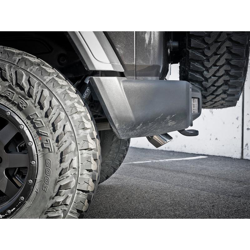 aFe MACH Force-Xp Axle-Back Exhaust System w/Polished Tip 18-20 Jeep Wrangler L4-2.0T / V6-3.6L