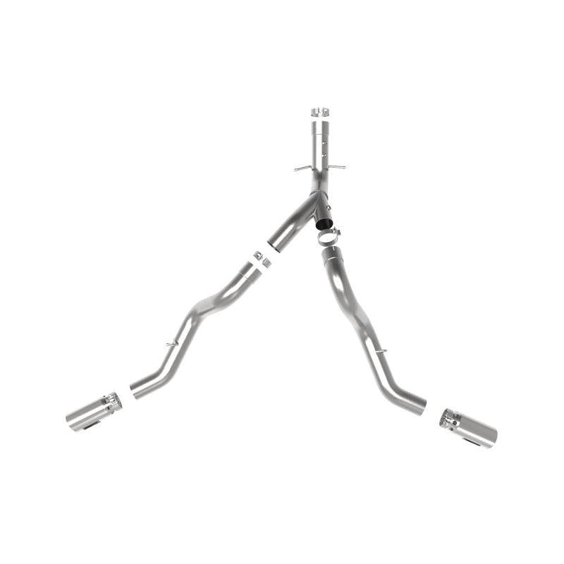 aFe Large Bore-HD 4in 409SS DPF-Back Exhaust System w/Polished Tips 20 GM Diesel Trucks V8-6.6L-SR1 Performance