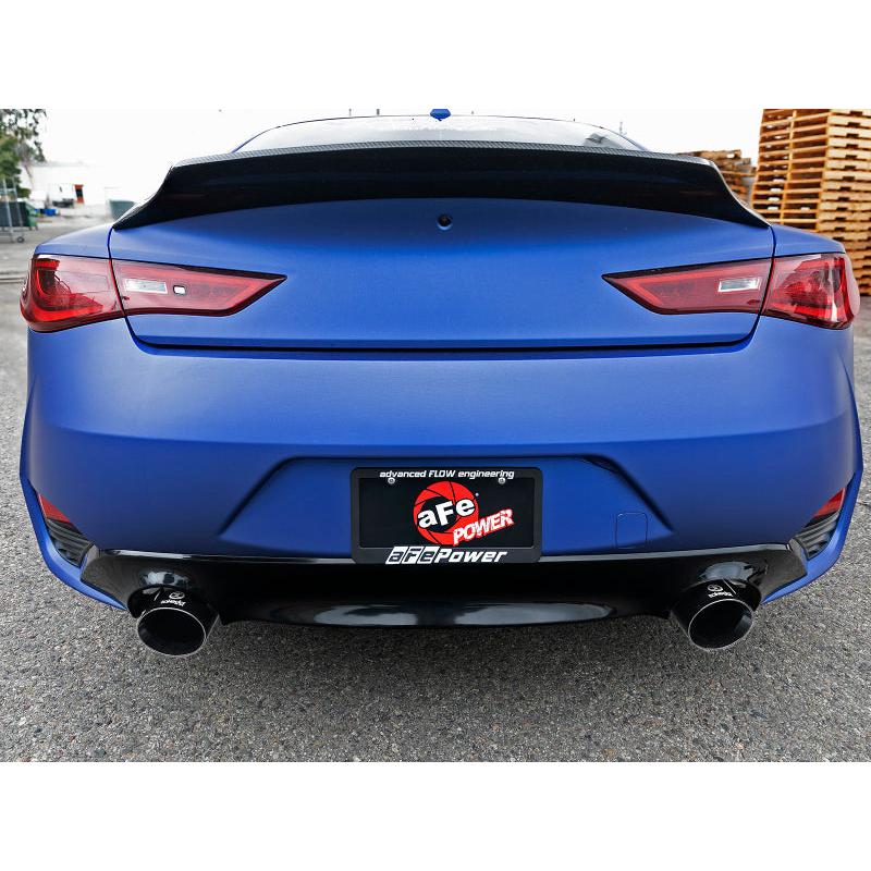 aFe POWER Takeda 2.5in 304 SS Axle-Back Exhaust w/ Black Tips 17-19 Infiniti Q60 V6-3.0L (tt)-SR1 Performance
