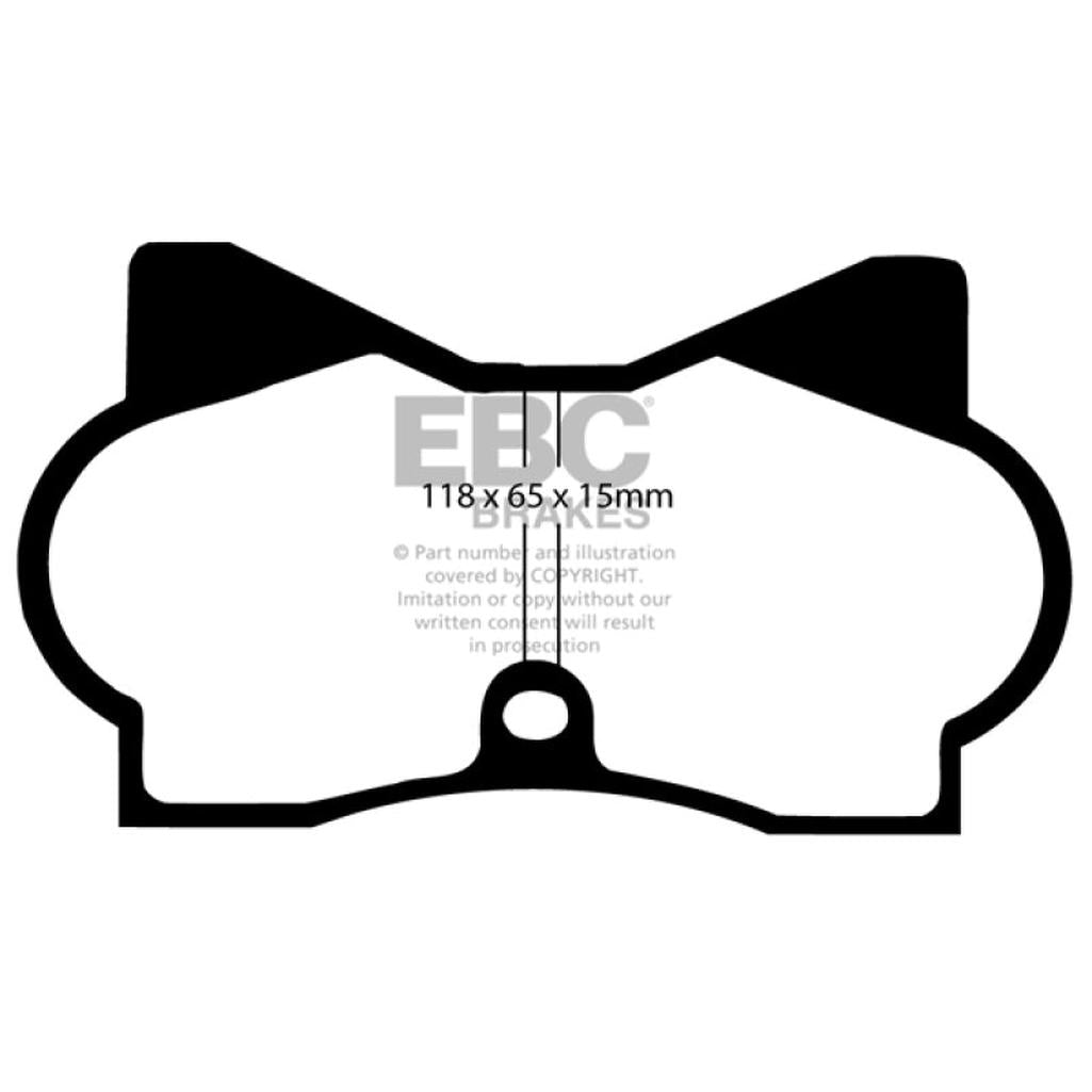EBC Redstuff Ceramic Low Dust Front Brake Pads for DeTomaso Pantera and Maserati Bora – Part Number DP3180C