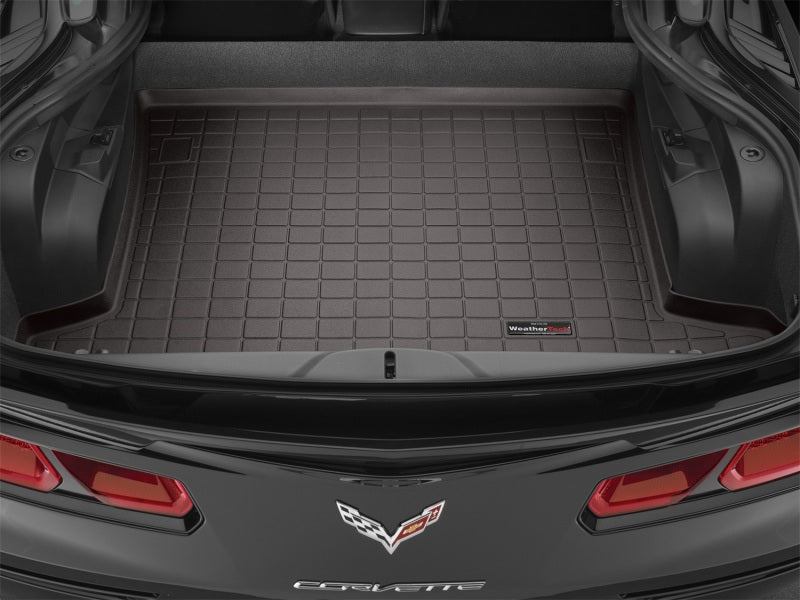 WeatherTech 14-19 Chevrolet Corvette Cargo Liners - Cocoa for Complete Trunk Protection