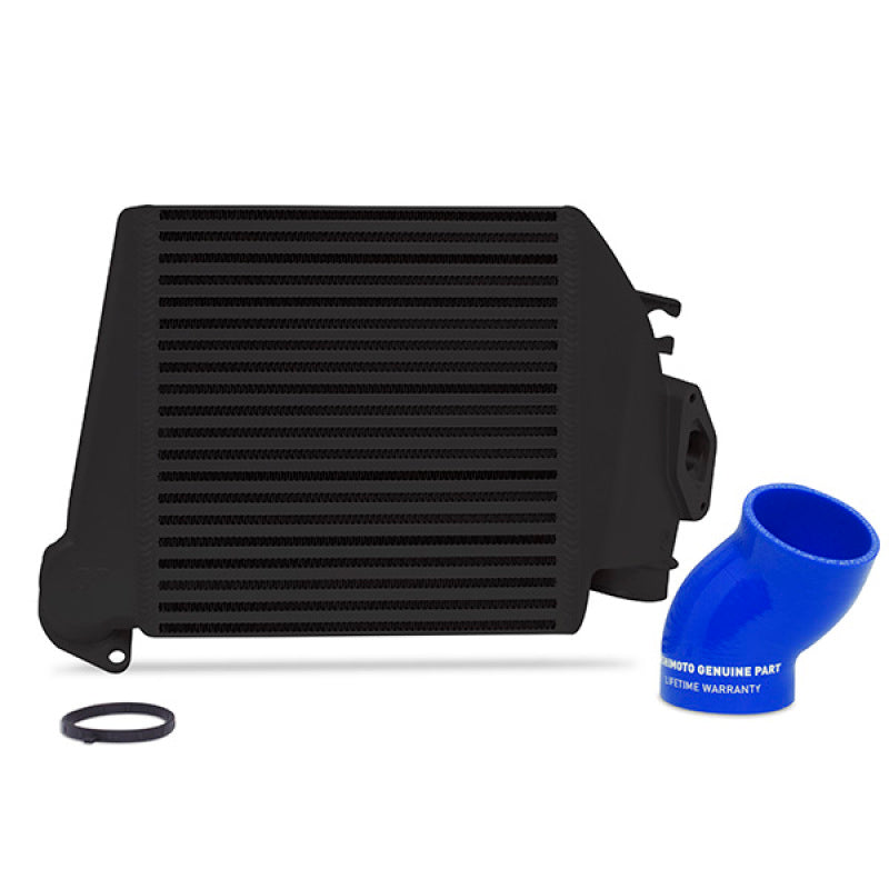 Mishimoto 08-14 Subaru WRX Top-Mount Intercooler Kit - Powder Coated Black & Blue Hoses-SR1 Performance
