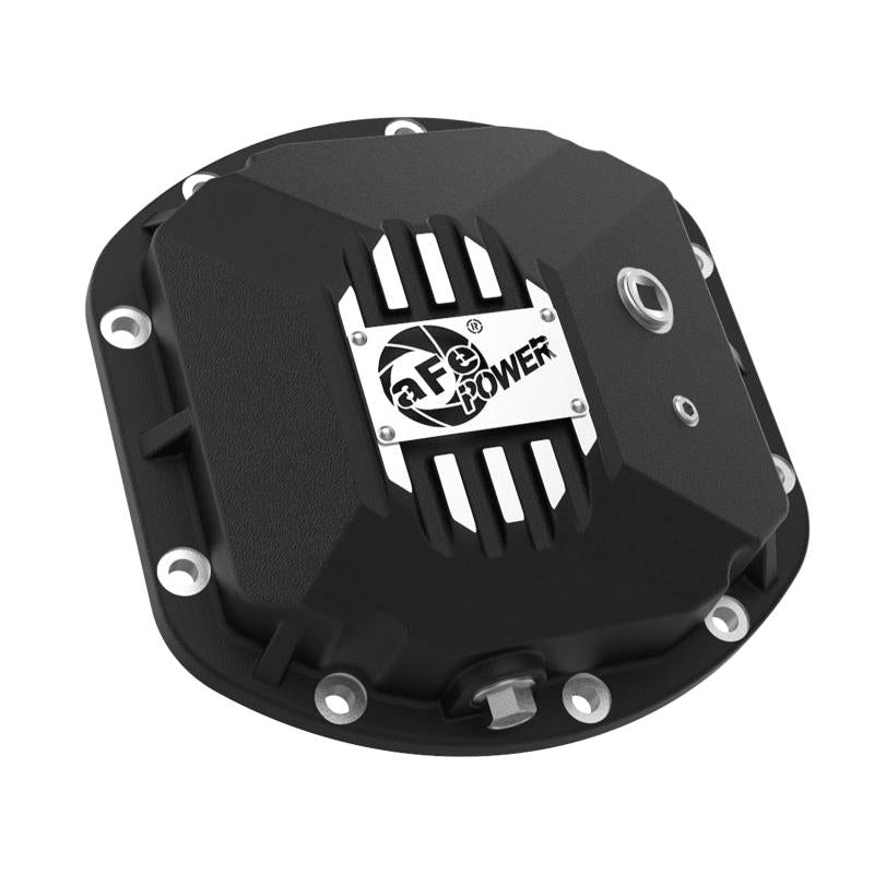 aFe Street Series Dana 30Front Differential Cover Black w/ Machined Fins 97-18 Jeep Wrangler