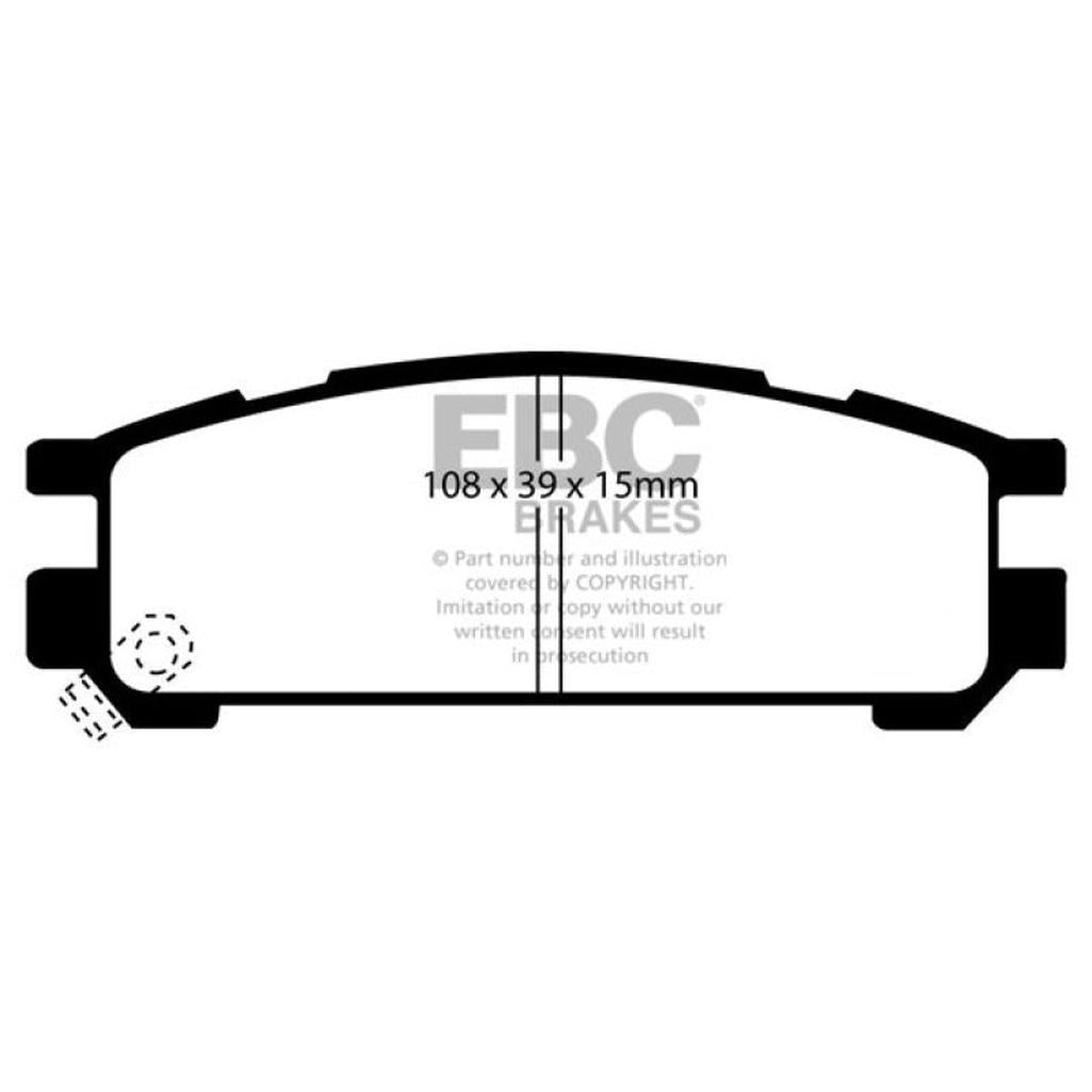 EBC Yellowstuff Rear Brake Pads for Subaru Impreza and Legacy 2000-2001 – High-Performance Street and Track Use