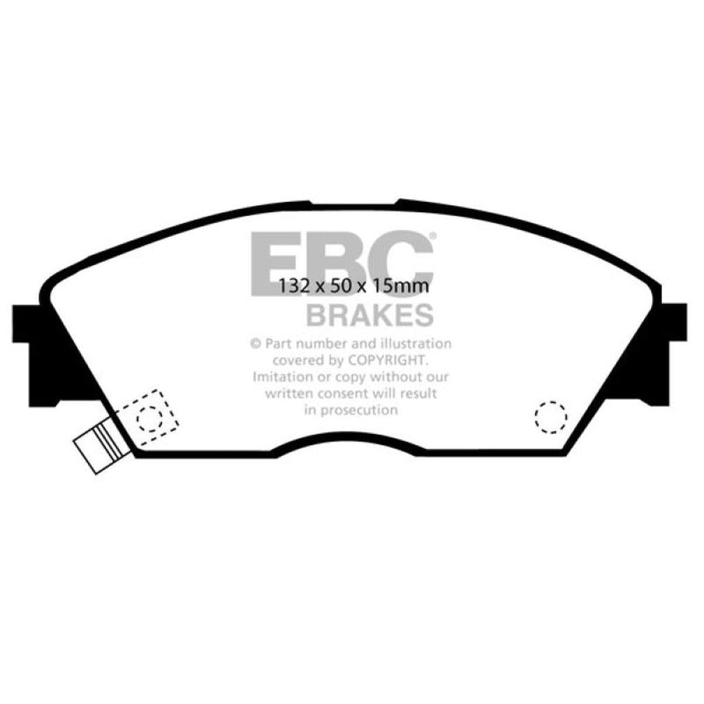 EBC Yellowstuff Front Brake Pads for Honda Civic and CRX - Part Number DP4706R