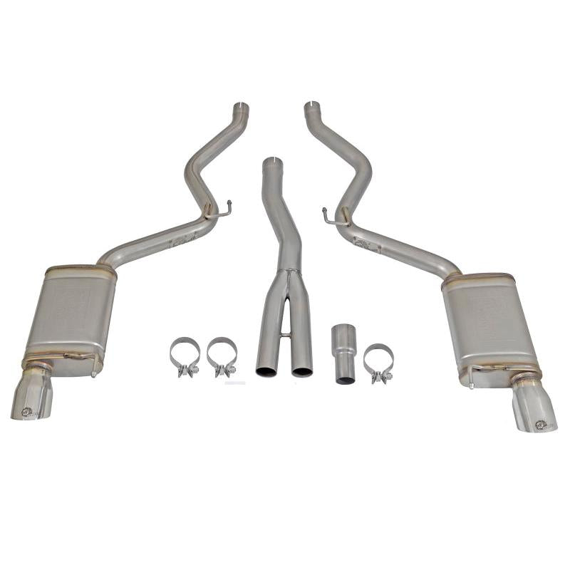 aFe MACHForce XP Exhausts Cat-Back SS-304 EXH w/ Polished Tips 15-16 Ford Mustang EcoBoost 2.3L (t)-SR1 Performance