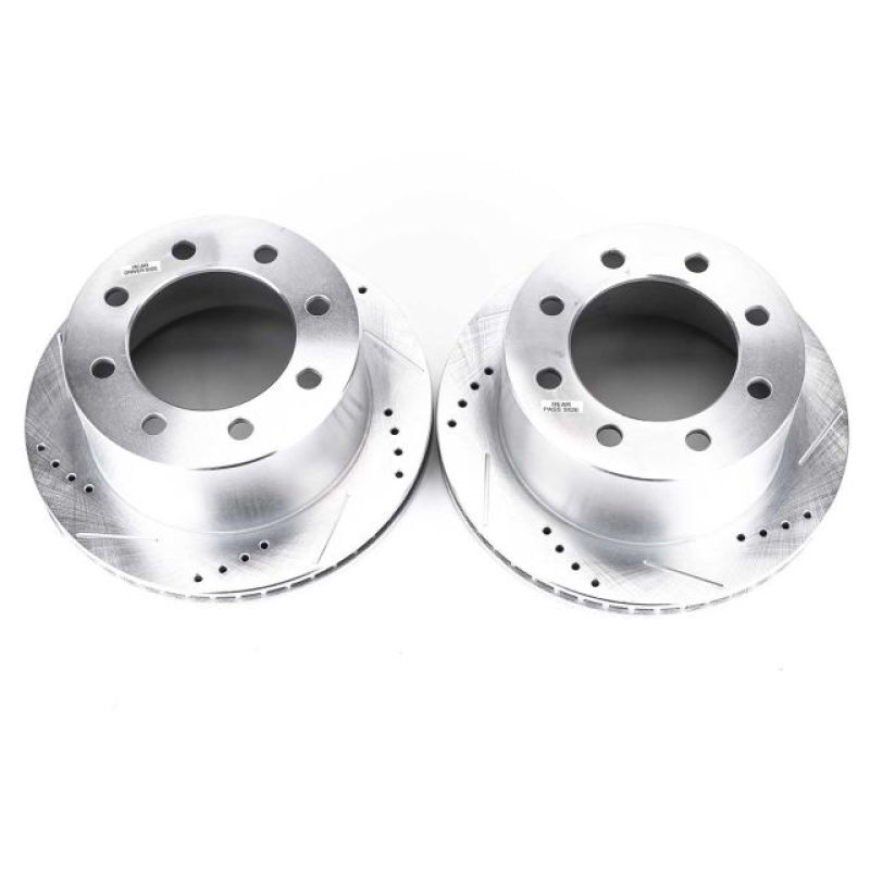 Power Stop 00-02 Dodge Ram 2500 Rear Evolution Drilled & Slotted Rotors - Pair-SR1 Performance