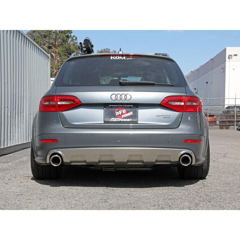 afe MACH Force-Xp 13-16 Audi Allroad L4 SS Axle-Back Exhaust w/ Polished Tips