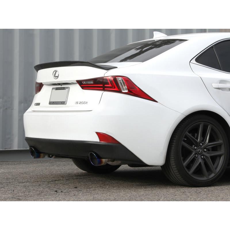 aFe POWER Takeda 16-17 Lexus IS200t L4-2.0L (t) 2.5in-3in 304 SS CB Exhaust w/ Blue Tip