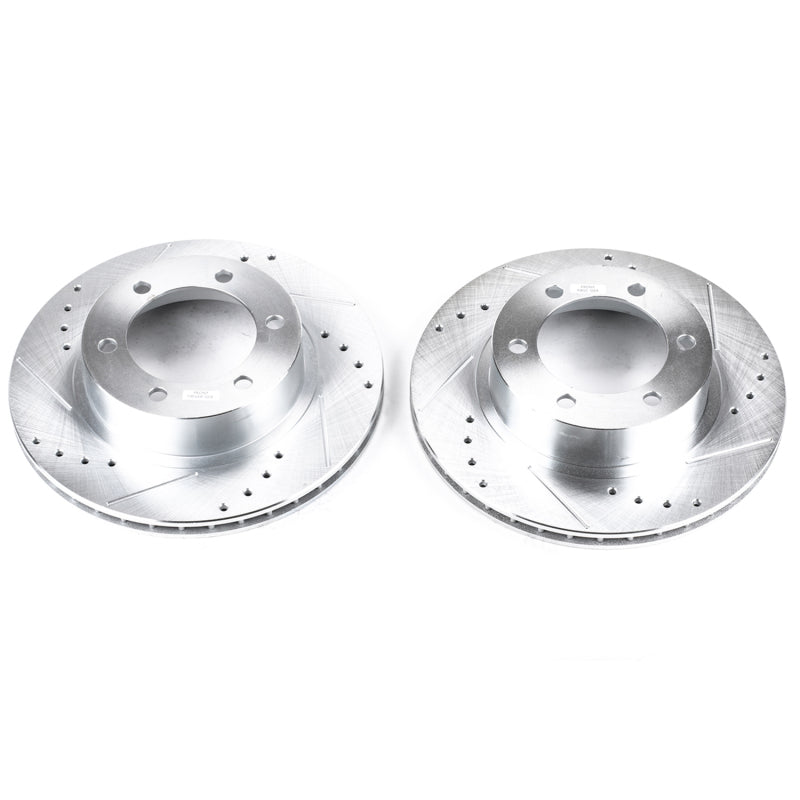 Power Stop 96-02 Toyota 4Runner Front Evolution Drilled & Slotted Rotors - Pair-SR1 Performance
