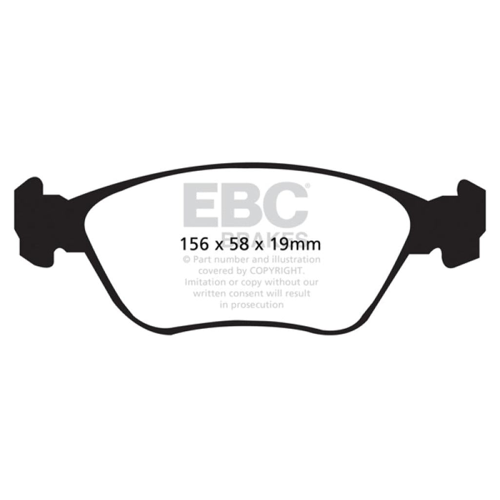 EBC Redstuff Ceramic Low Dust Front Brake Pads for Volvo C70 and V70 (Part No. DP31362C)