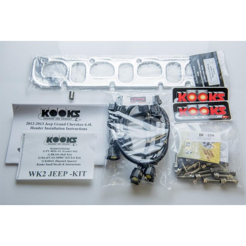 Kooks 12+ Jeep Grand Cherokee 6.4L 1-7/8in x 3in SS Longtube Headers w/Green Catted Connection Pipes-SR1 Performance