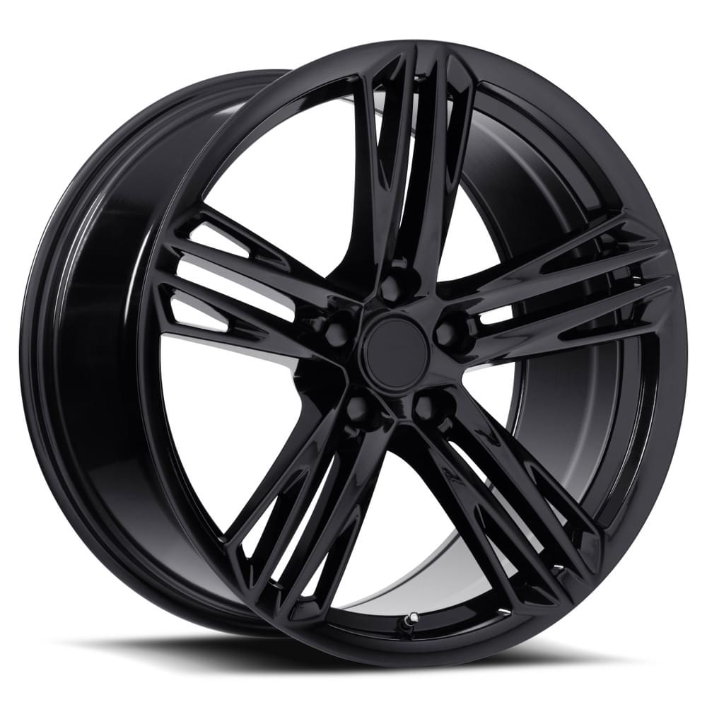 20X10 5X120 +23 HB 66.9 CAMARO ZL1 1LE FLOW FORM GLOSS BLACK WITH CAP-SR1 Performance