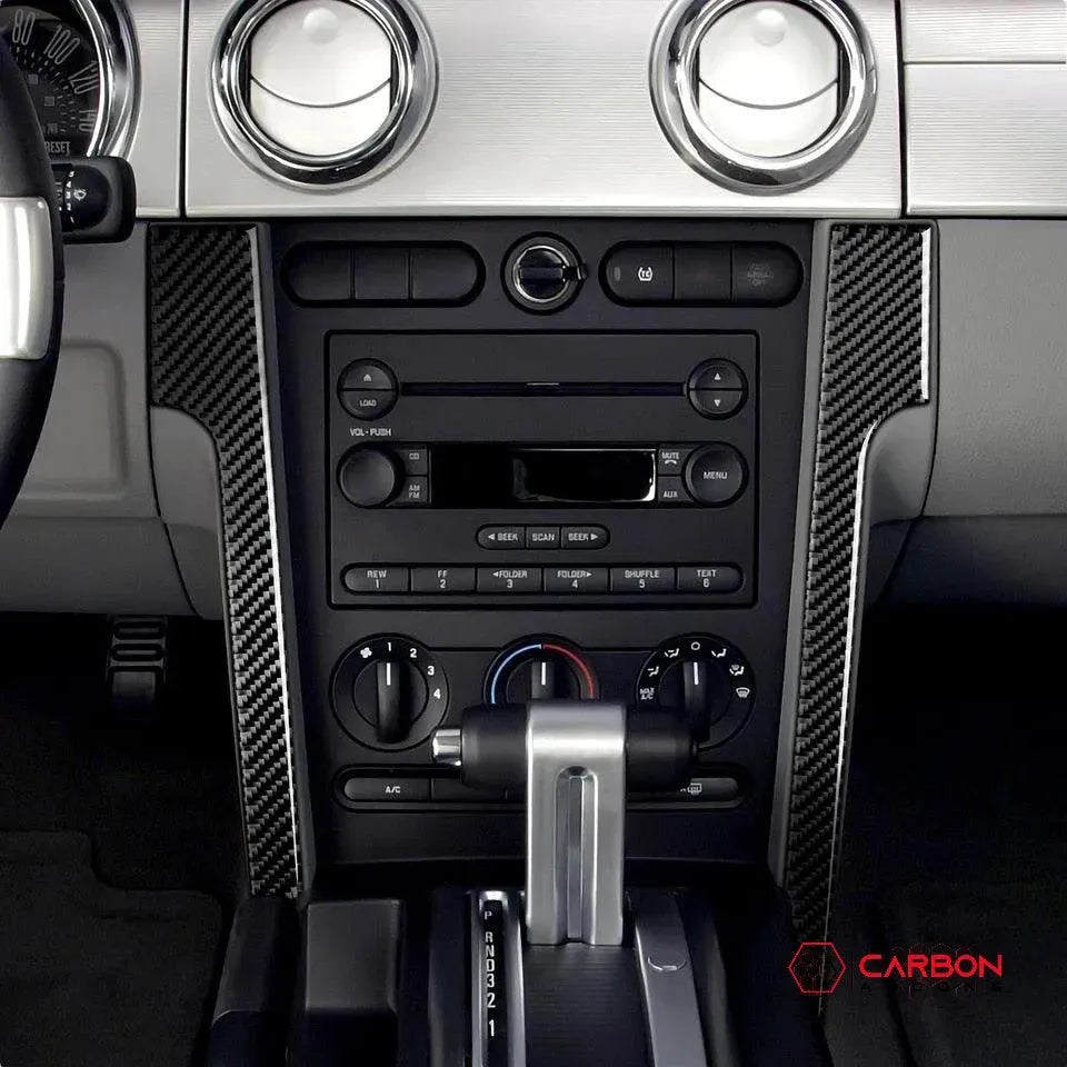 [5pcs] Real Carbon Fiber Lower Dash Overlay for Ford Mustang 2005-2009 - carbonaddons Carbon Fiber Parts, Accessories, Upgrades, Mods