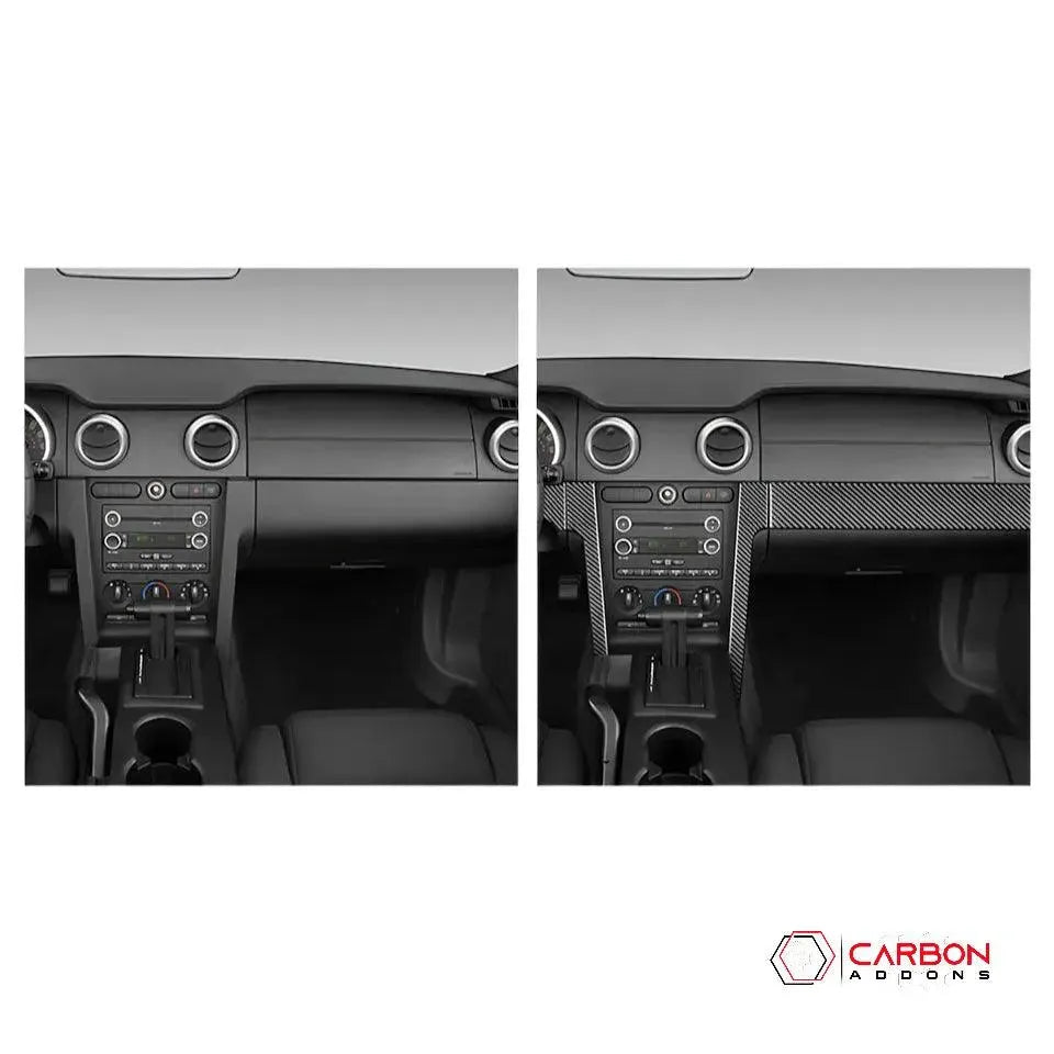 [5pcs] Real Carbon Fiber Lower Dash Overlay for Ford Mustang 2005-2009 - carbonaddons Carbon Fiber Parts, Accessories, Upgrades, Mods