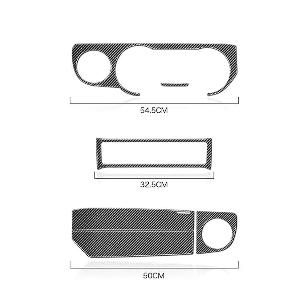 6 PCS Kit Full Dashboard Trim Carbon Fiber Interior Overlay For Ford Mustang 2010-2014 - carbonaddons Carbon Fiber Parts, Accessories, Upgrades, Mods