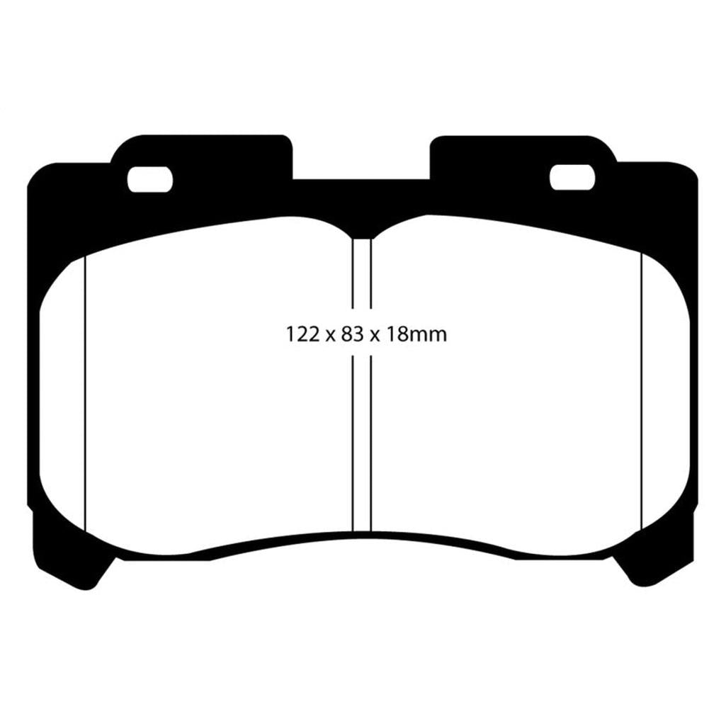 EBC Yellowstuff Front Brake Pads for Toyota Supra 1993-1998 - High-Performance Street and Track Use