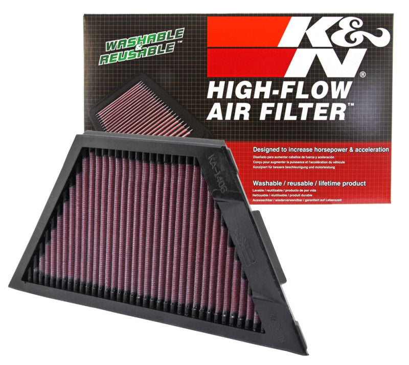 K&N Kawasaki ZX1rR Ninja/ZZR1400/1400GTR/ZX14R 11.25in O/S L x 4.75in O/S W Replacement Air Filter-SR1 Performance