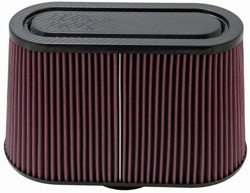 K&N Universal Filter with Carbon Fiber Top & Base-12in Base O/S Length x 6in Base O/S Width x 7in H-SR1 Performance