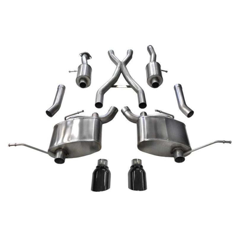 Corsa 2011-2021 Jeep Grand Cherokee 3.6L 2.5in Dual Rear Exit Sport Exhaust w/ 4.5in Black Tips-SR1 Performance