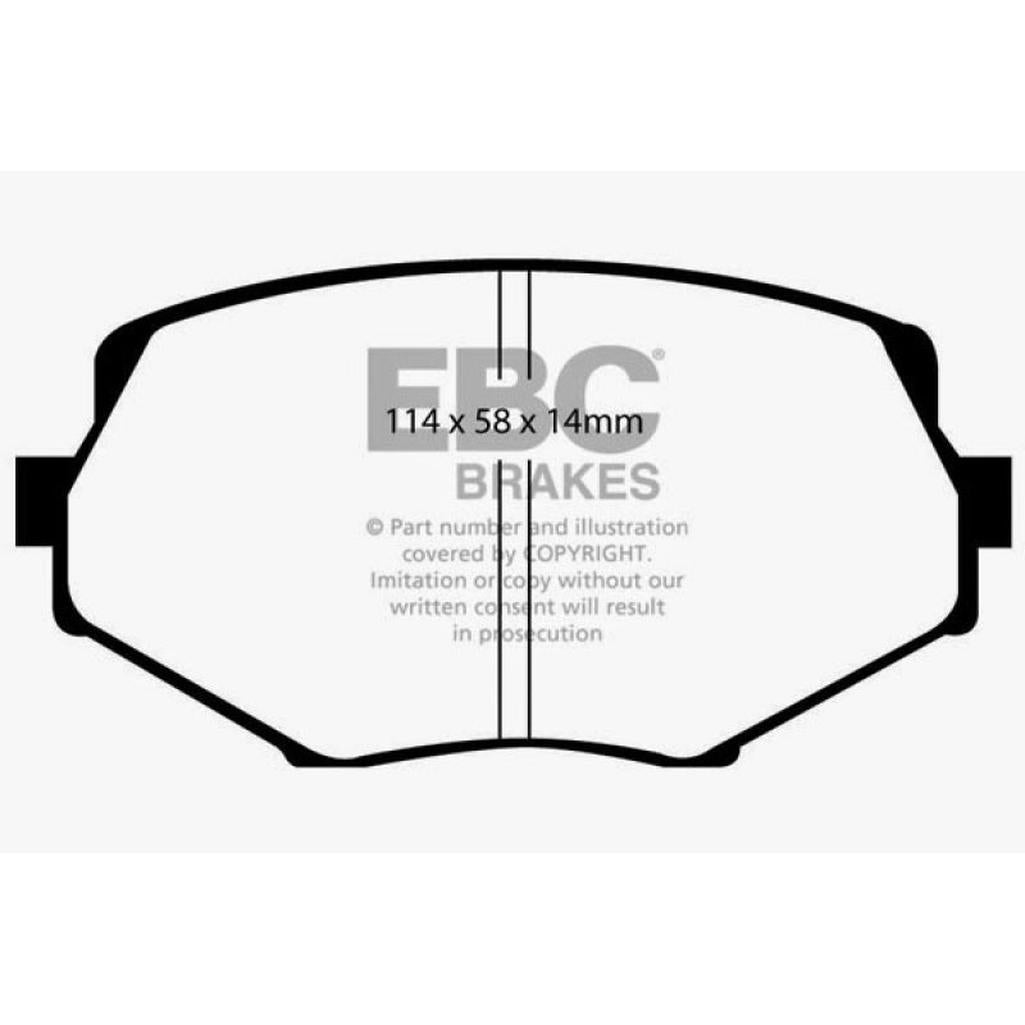 EBC Redstuff Ceramic Low Dust Front Brake Pads for Mazda Miata (Part No. DP31002C)
