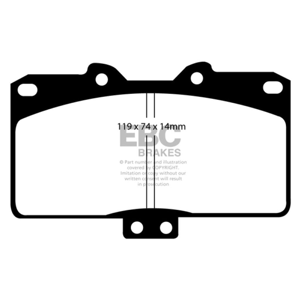 EBC Yellowstuff Front Brake Pads for Mitsubishi 3000GT and Dodge Stealth — High-Performance Street and Track Use