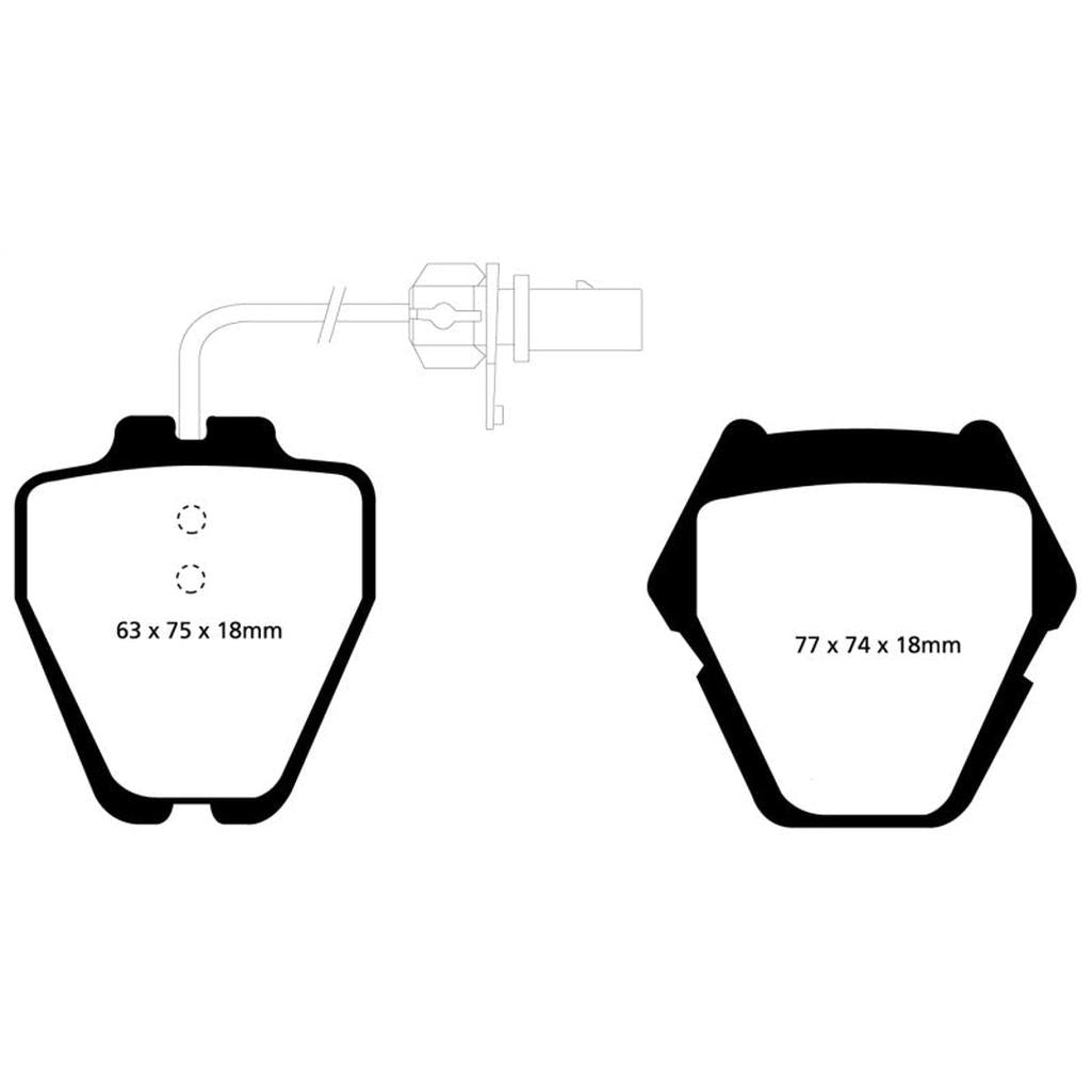 EBC Redstuff Ceramic Low Dust Front Brake Pads for Audi A6 Quattro and S4 – Part Number DP31348C