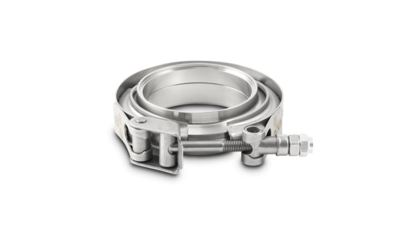Vibrant T304 SS V-Band Flange Assembly for 2in O.D. Tubing incl 2 V-Band flanges & 1 V-Band Clamp