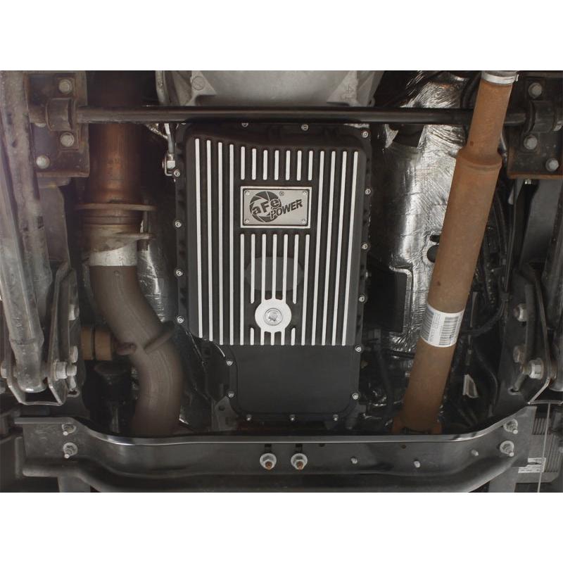 aFe Power Transmission Pan Black Machined 11-14 Ford 6R140 Trucks V8 6.7L (td)-SR1 Performance