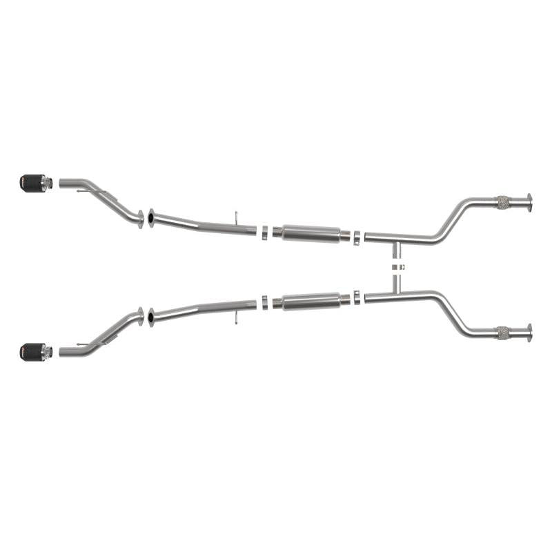 aFe POWER Takeda 2023 Nissan Z 2 1/2in 304 SS Cat-Back Exhaust System w/ Carbon Fiber Tips-SR1 Performance