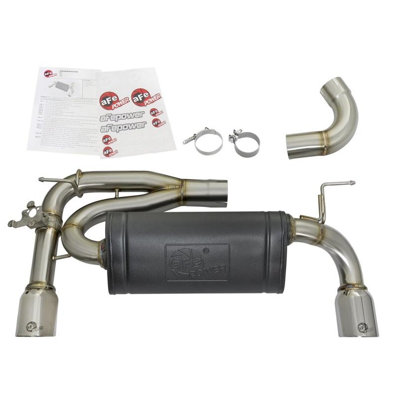 aFe MACHForce XP 16-17 BMW 340i/iX 440i/iX L6-3.0L (t) SS Axle-Back Exhaust w/Polished Tips