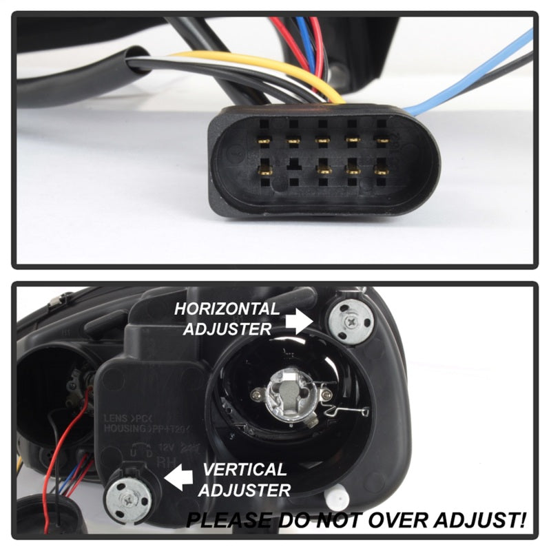 Spyder Volkswagen GTI 06-09/Jetta 06-09 Halogen Model Only - LED Halo DRL Black PRO-YD-VG06-HL-BK-SR1 Performance