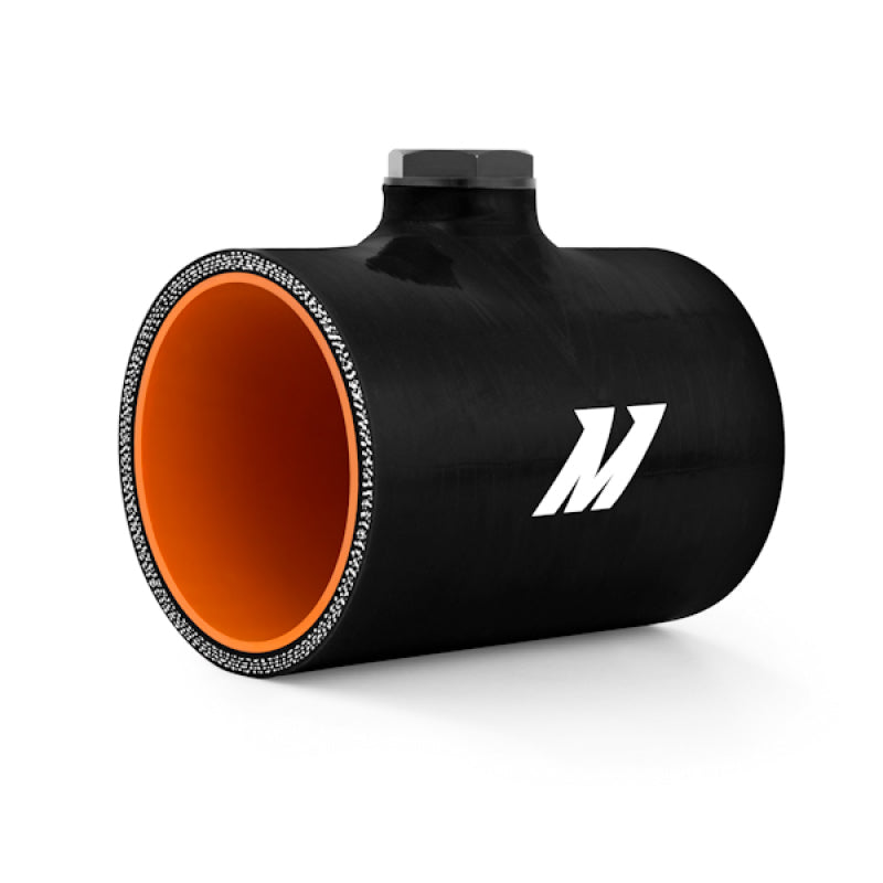 Mishimoto 3.0-inch Black Silicone Coupler with 1/8-inch NPT Bung for Automotive Applications