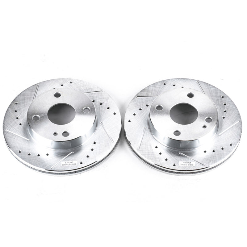 Power Stop 90-93 Mazda Miata Front Evolution Drilled & Slotted Rotors - Pair-SR1 Performance