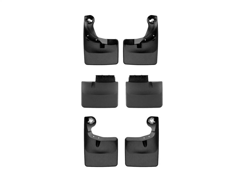 WeatherTech DigitalFit No-Drill MudFlaps for Ford F-150 – Black, Front & Rear Set