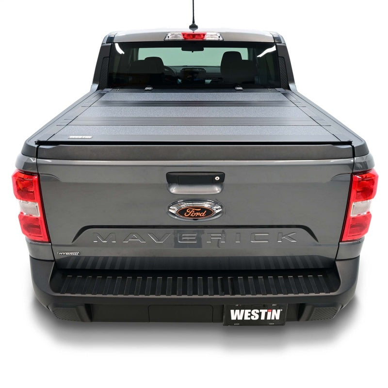 Westin 22-26 Ford Maverick 4WD Hard Tri-Fold Tonneau Cover - Black