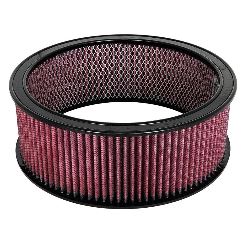 aFe MagnumFLOW Air Filters Round Racing P5R A/F RR P5R 14OD x 12ID x 5H E/M (Blk/Red)-SR1 Performance