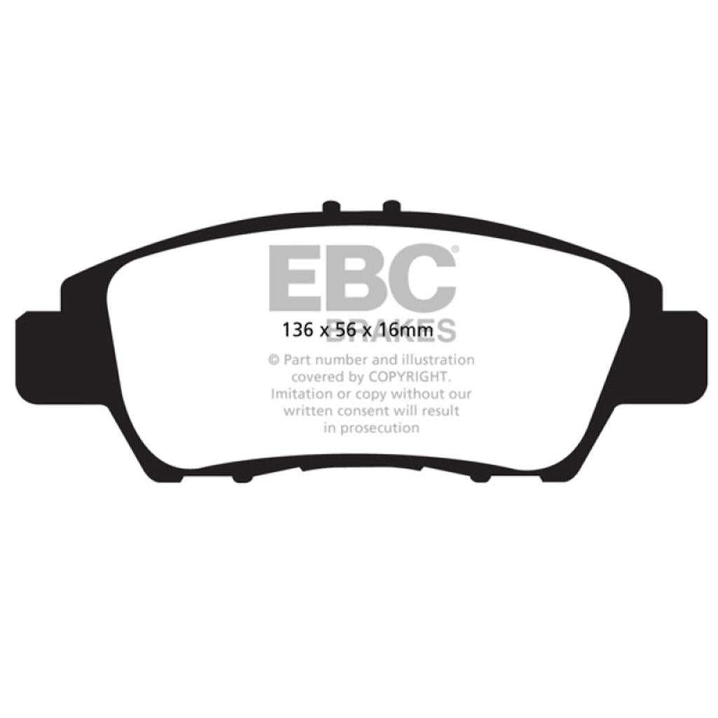 EBC Redstuff Ceramic Low Dust Front Brake Pads for Honda Fit and CR-Z – Part Number DP32041C