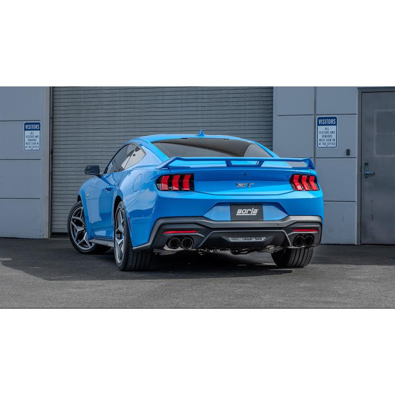 Borla 2024 Ford Mustang GT 5.0L V8 3 in ATAK Catback Non-Active Exhaust- Carbon Fiber Quad Tip