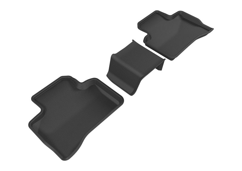 3D MAXpider 20162020 Mercedes-Benz GLC-Class X205 Kagu 2nd Row Floormats - Black-SR1 Performance