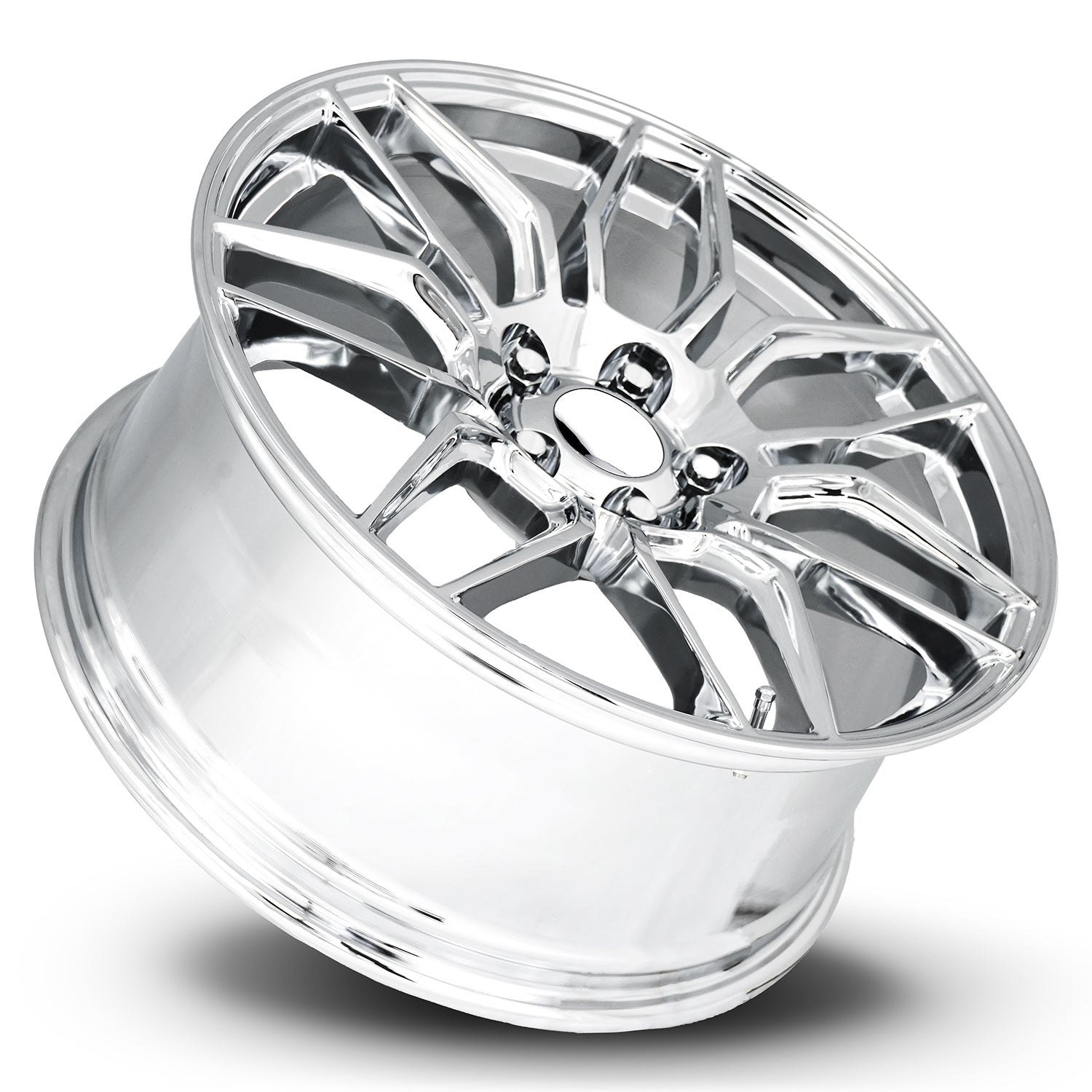 FR 401 – C8 ZO6 CORVETTE REPLICA WHEELS-Chrome 19x8.5 5x120 + 38 HB 66.9