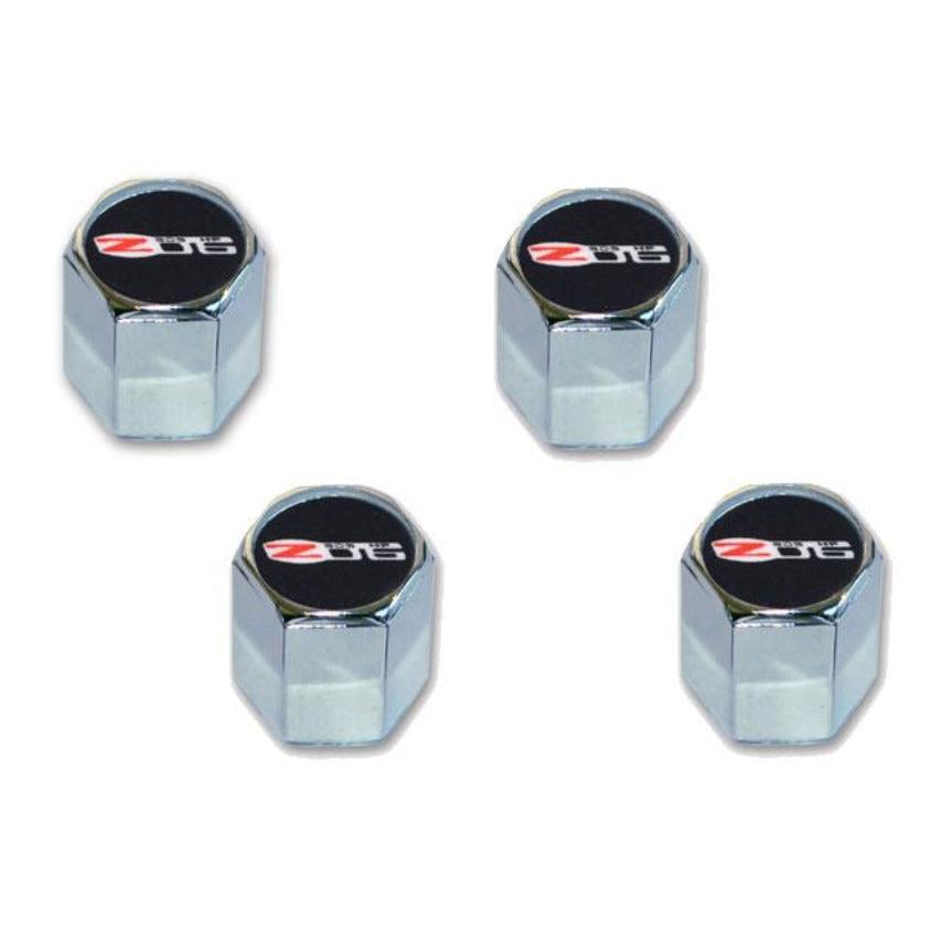 Corvette Valve Stem Caps w/C6 Z06 Logo : 2006-2013 C6 Z06-SR1 Performance
