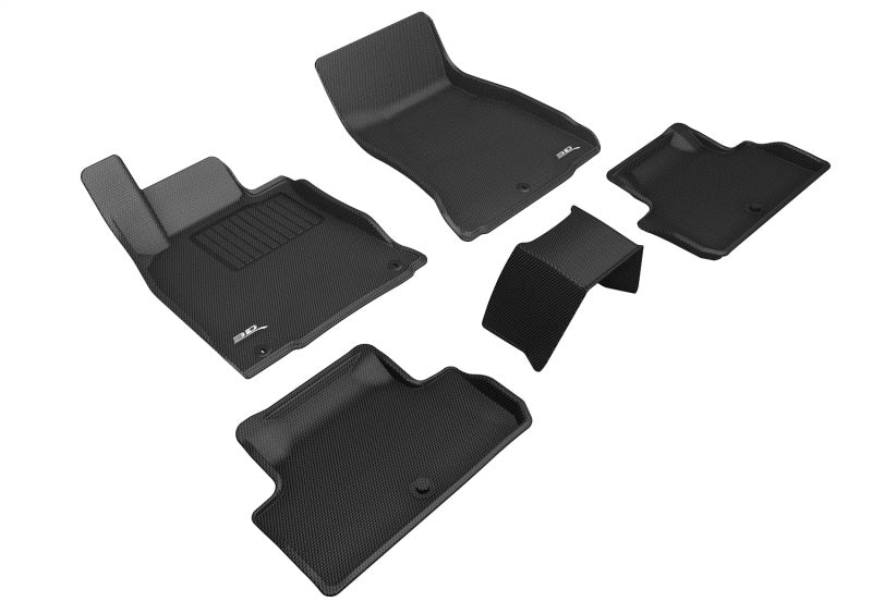 3D MAXpider 2019-2023 Genesis G70 RWD Kagu 1st & 2nd Row Floormat - Black-SR1 Performance