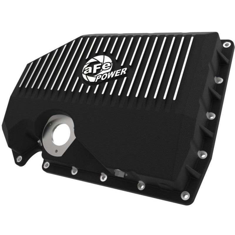 aFe 05-19 VW 1.8L/2.0L w/ Oil Sensor Engine Oil Pan Black POWER Street Series w/ Machined Fins