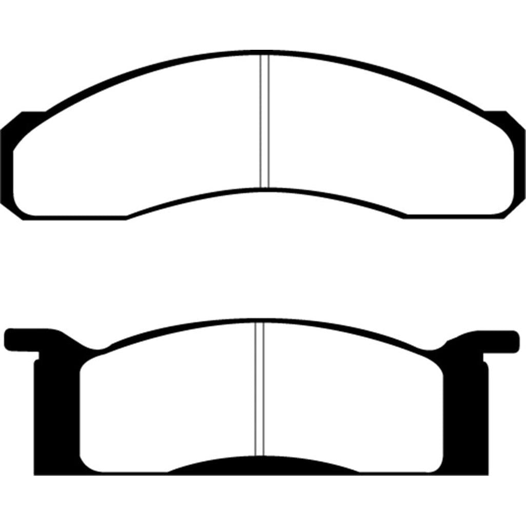 EBC Redstuff Ceramic Low Dust Front Brake Pads for Ford Fairlane 70-70, Mercury Cougar 68-70 Part DP31158C