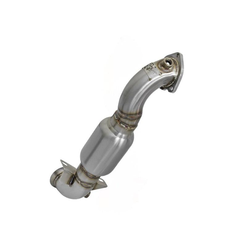 aFe 09-13 MINI Cooper S (R56) L4 1.6L (t) Twisted Steel Down Pipe 2-1/2in 304 Stainless Steel w/ Cat