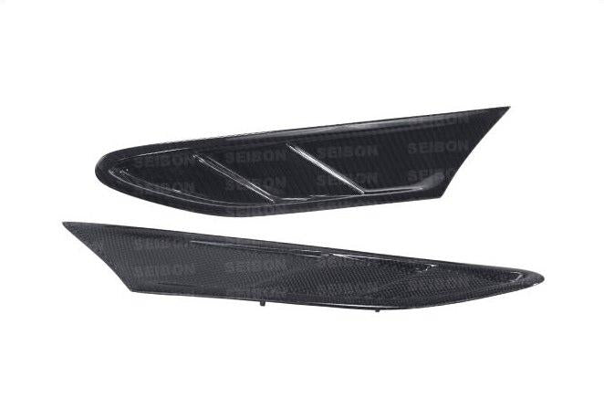 Seibon 08-14 Subaru STI Carbon Fiber Fender Caps - Lightweight, Durable & Heat-Resistant